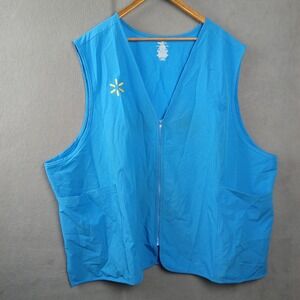 Walmart Associate Employee Vest Adult 5XL Blue Embroidered Spark Logo Full Zip